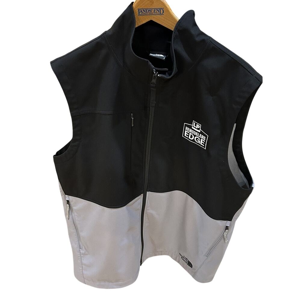 The North Face Vest Adult Sz Large Castle Rock Soft Shell Black Full Zip Men’s